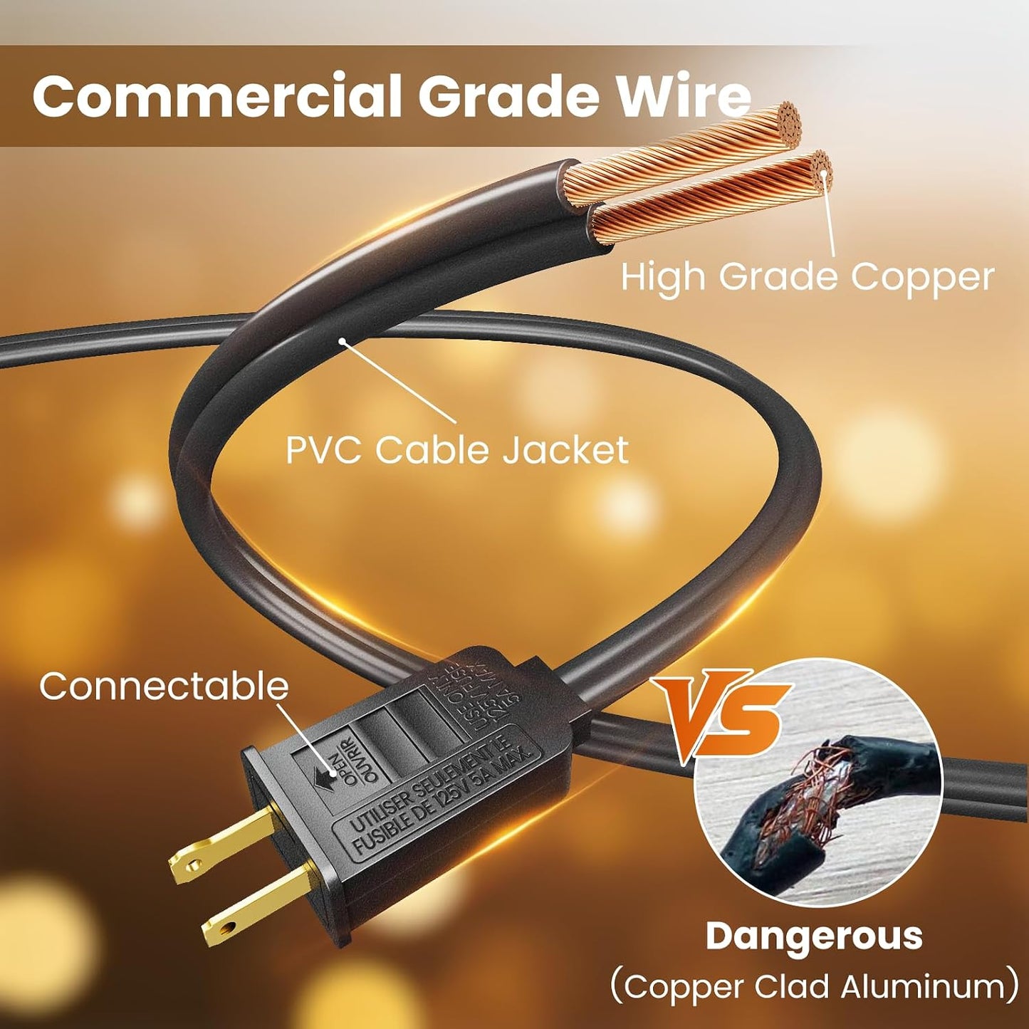 Guirnalda LED G40 exteriores 25ft 13 bombillas impermeable