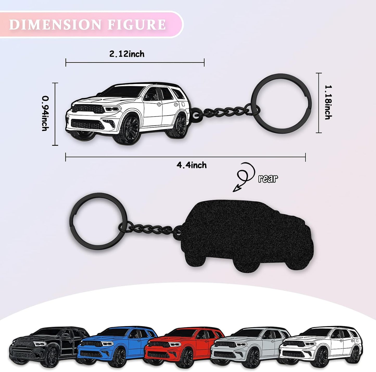 Llavero metal para Dodge Durango Caravan