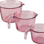 Tazas medidoras vidrio para cocinar hornear púrpura