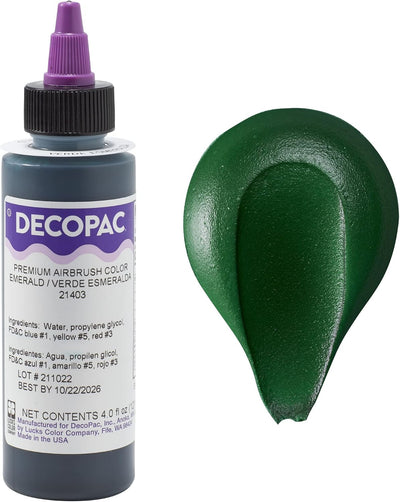 Colorante aerógrafo para pasteles y galletas 4oz esmeralda