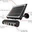 Luz solar LED pared 1000lm sensor movimiento impermeable