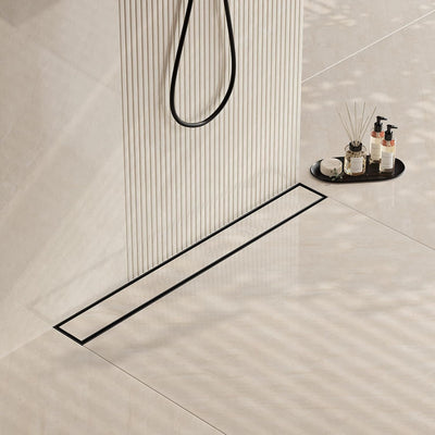 Drenaje ducha negro mate 40pulg acero inox 304 2en1