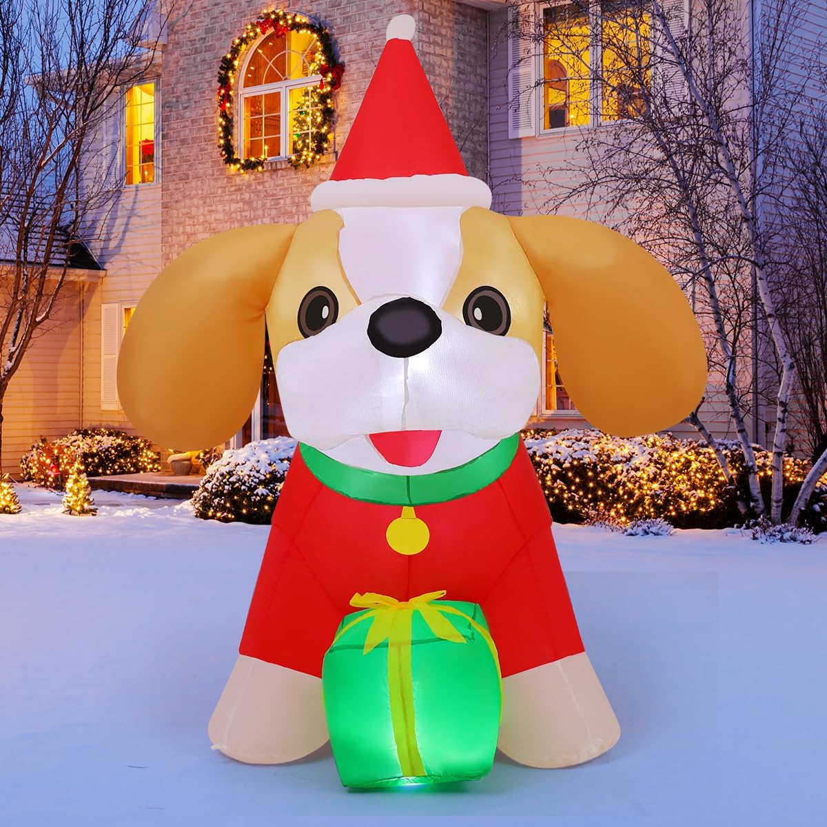 Inflable Navidad 1.5m Cavalier King Charles con LED para