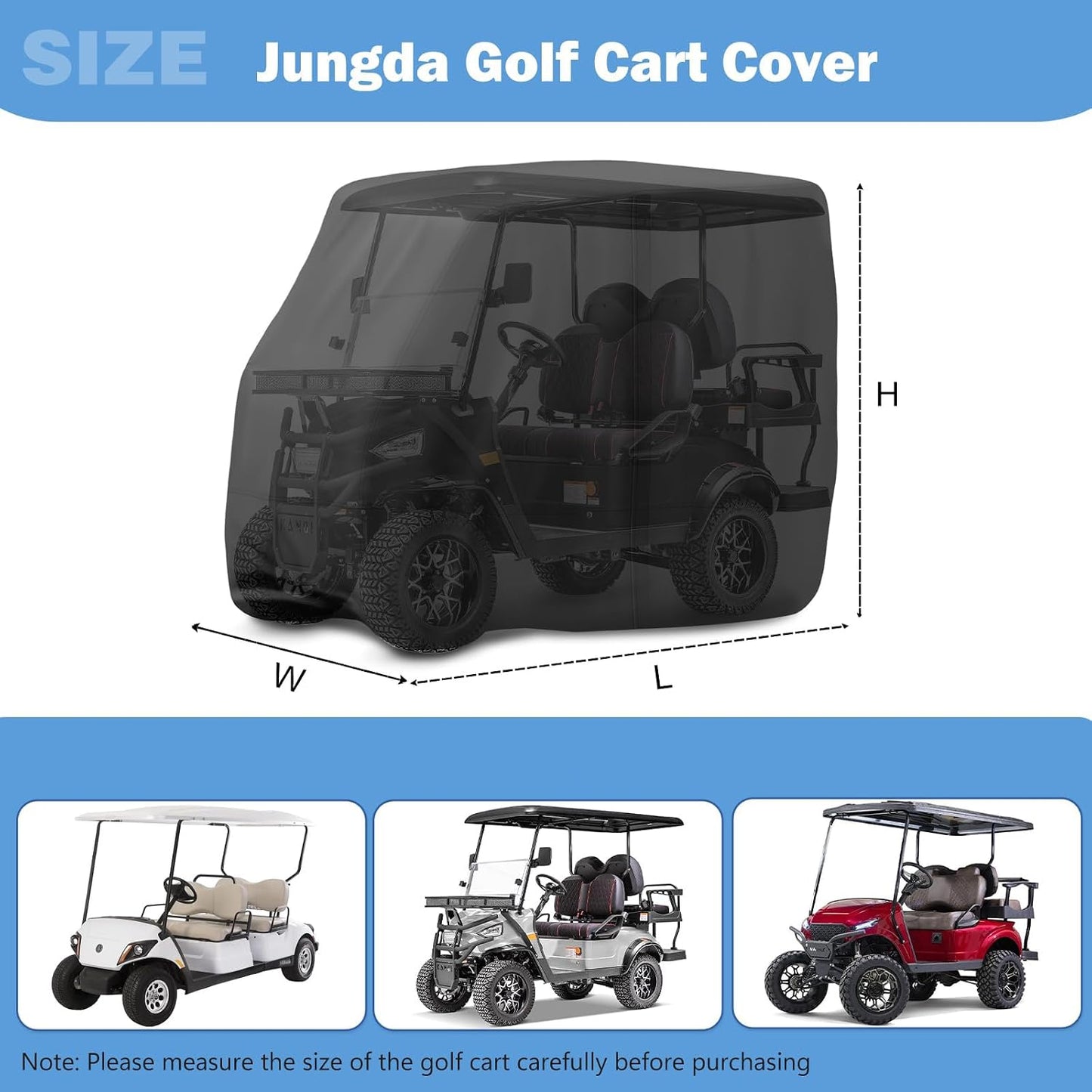 Funda carrito golf impermeable universal 2/4/6 pasajeros