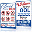Letreros piscina 12x8" pack 2 aluminio 0.040 resistente