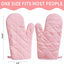 2 Pares Guantes Horno Acolchados Antiderrap 11pulg