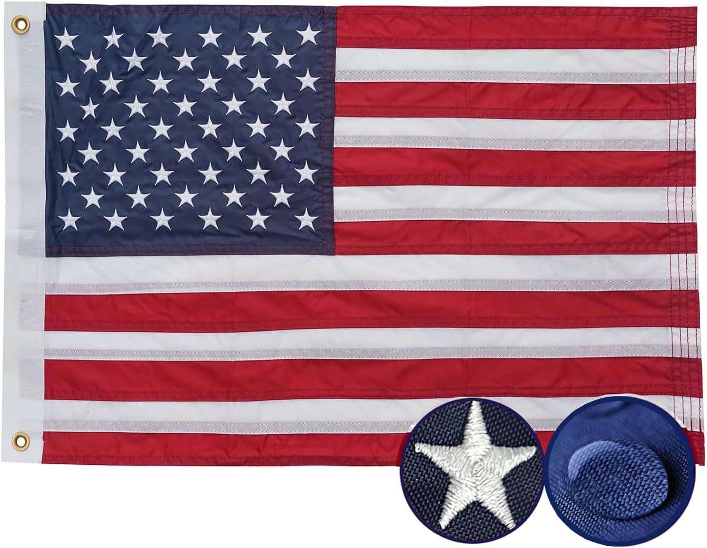Bandera EE.UU. 12x18" doble cara para barco UTV yate