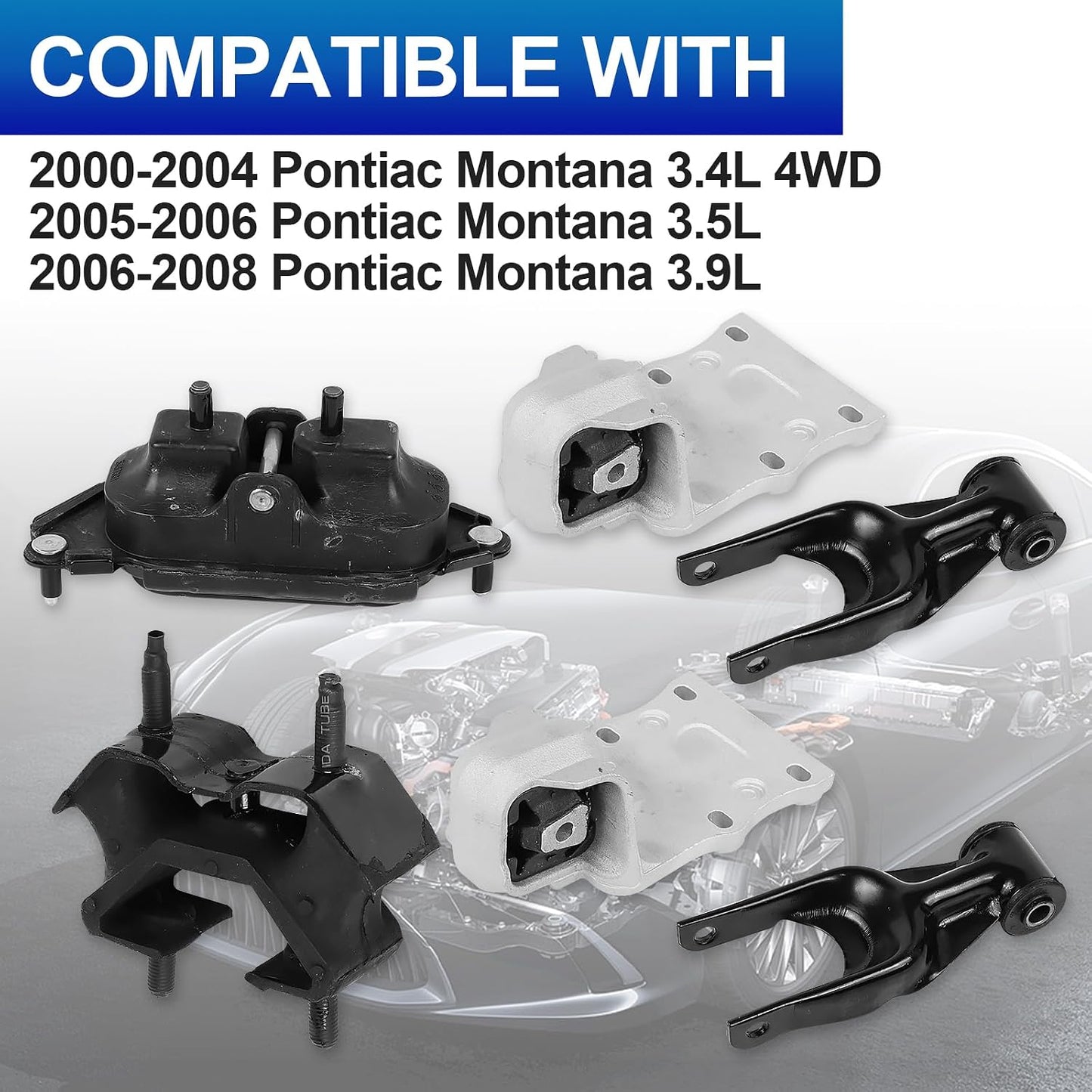 6 Soportes Motor 2002-09 V6 Chevy Uplander Buick Terraza