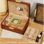 Joyero madera maciza 2 capas cerradura llave