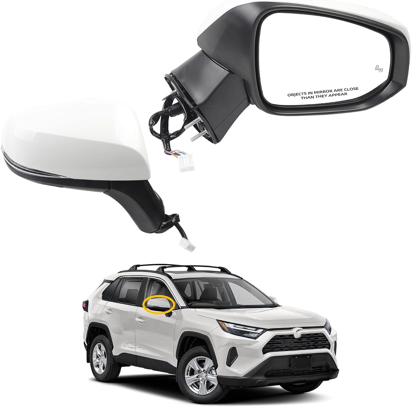 Espejo lateral RAV4 19-24 con calefacción y señal giro