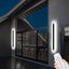 2 Lámpara pared exterior 59" luz regulable IP65 negro
