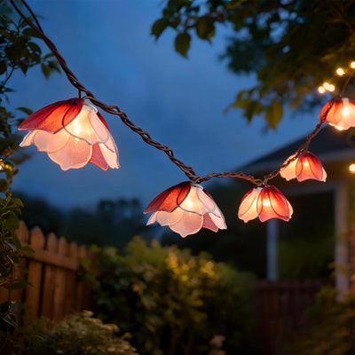 Guirnalda luces 10 bombillas enchufable exterior interior