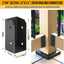 8 Conectores Barandilla Acero Inox 1½x3½pulg Negro