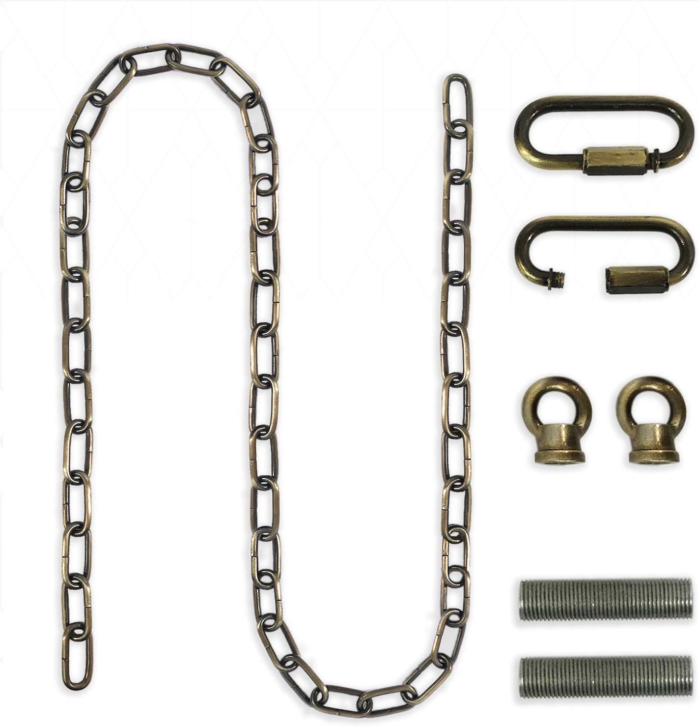 Cadena accesorios iluminación extensible 6ft 60lb latón antiguo