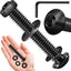20 Pzas Tornillo 5/16-18x2 Botón Acero Inox 304 Oxidado Negro