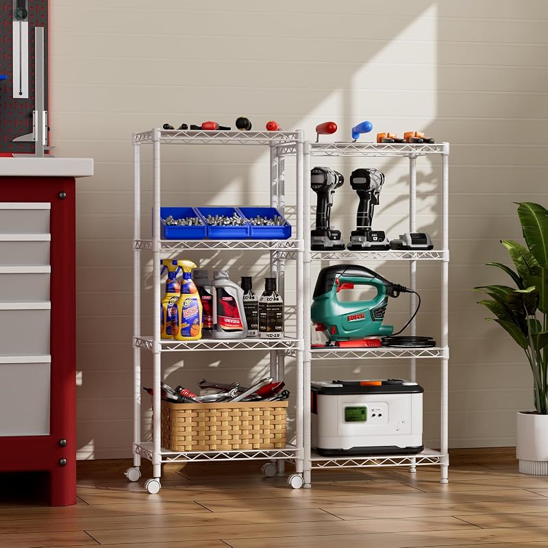 4 Estantes Metal para Cocina Baño Garaje Organiz.