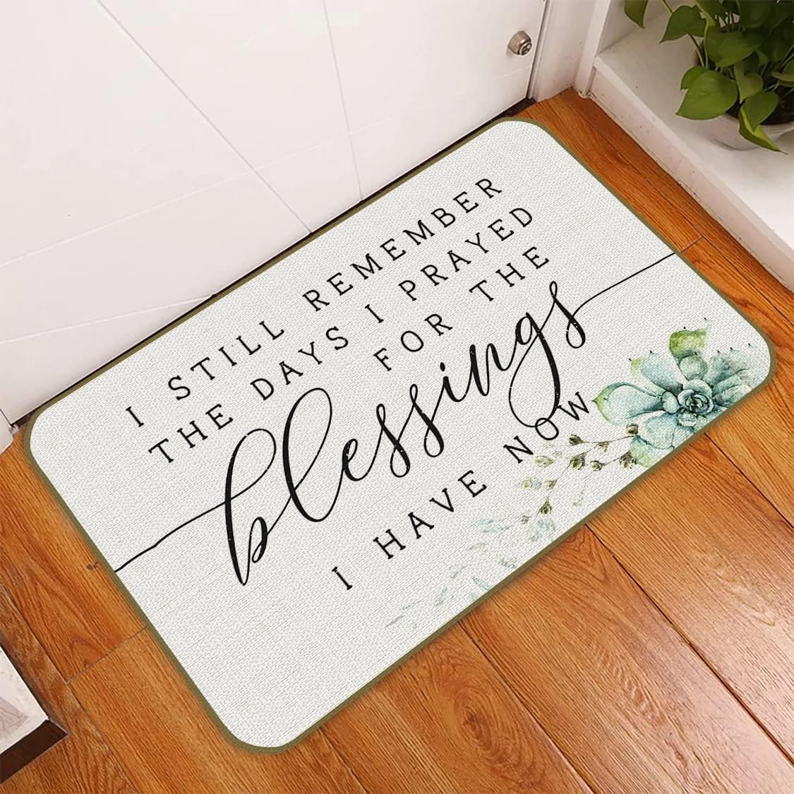 Tapete decorativo 17x30pulg texto inglés retro cristiano