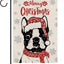 Bandera jardín navidad boston terrier doble cara 12.5x18pulg