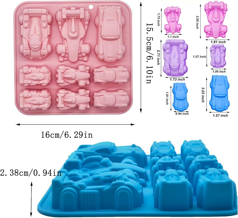 Moldes silicona 3D 9 cavidades para chocolate y postres