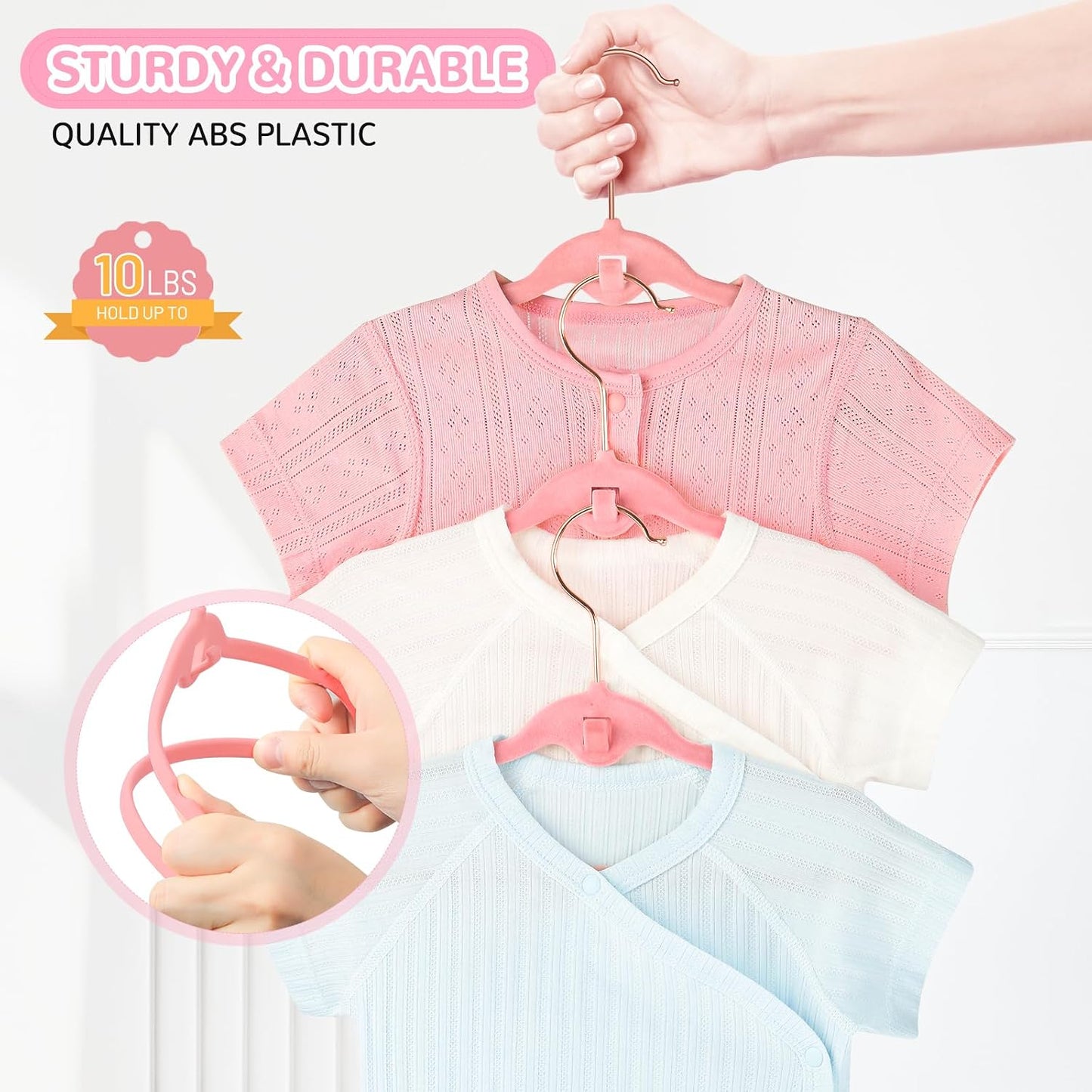 Perchas terciopelo niños 11" set 30 antiderrap