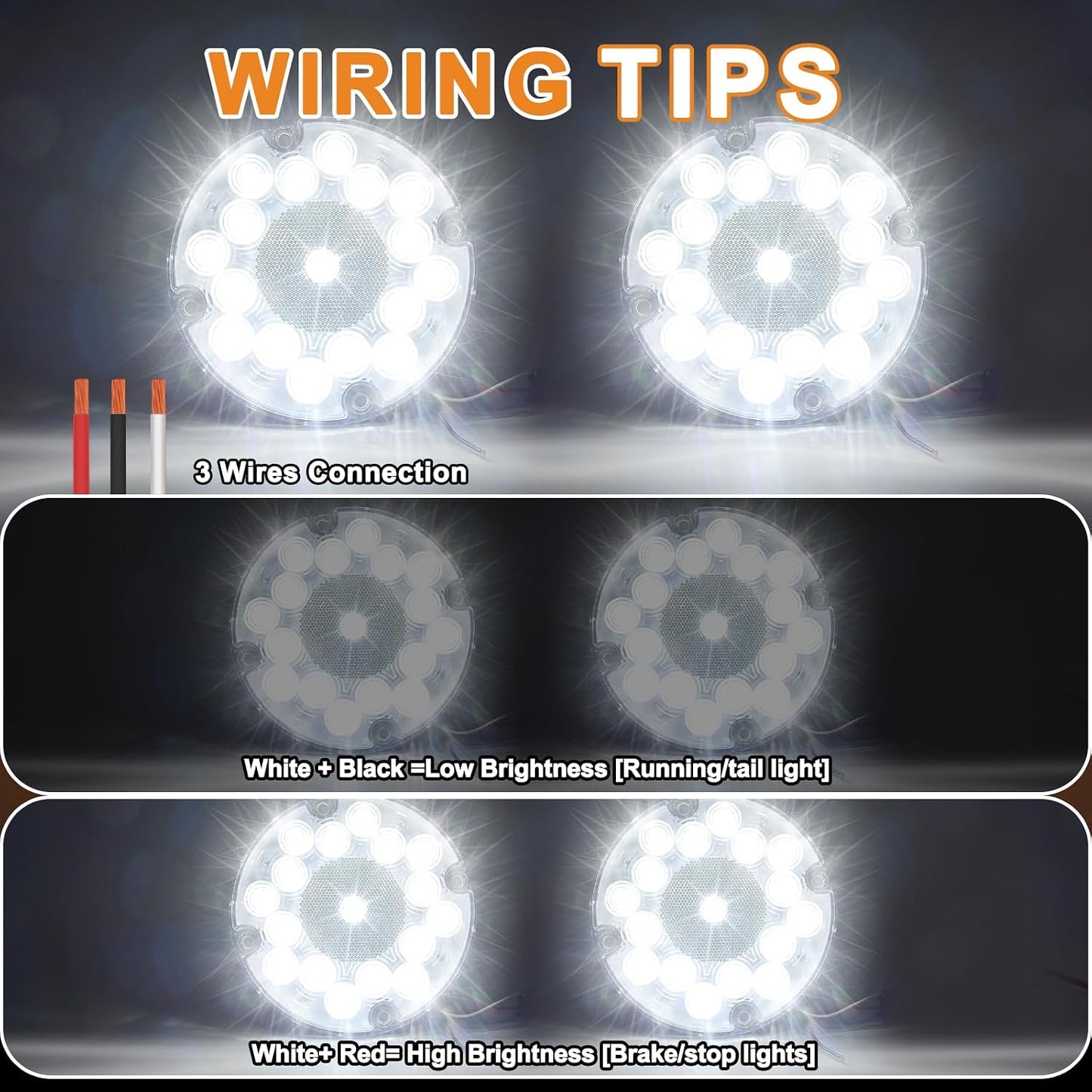 2 Pzas Luces LED Redondas Blancas 7pulg para Vehículos