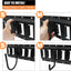 12 Ganchos J E-Track Negro para Remolque Cerrado