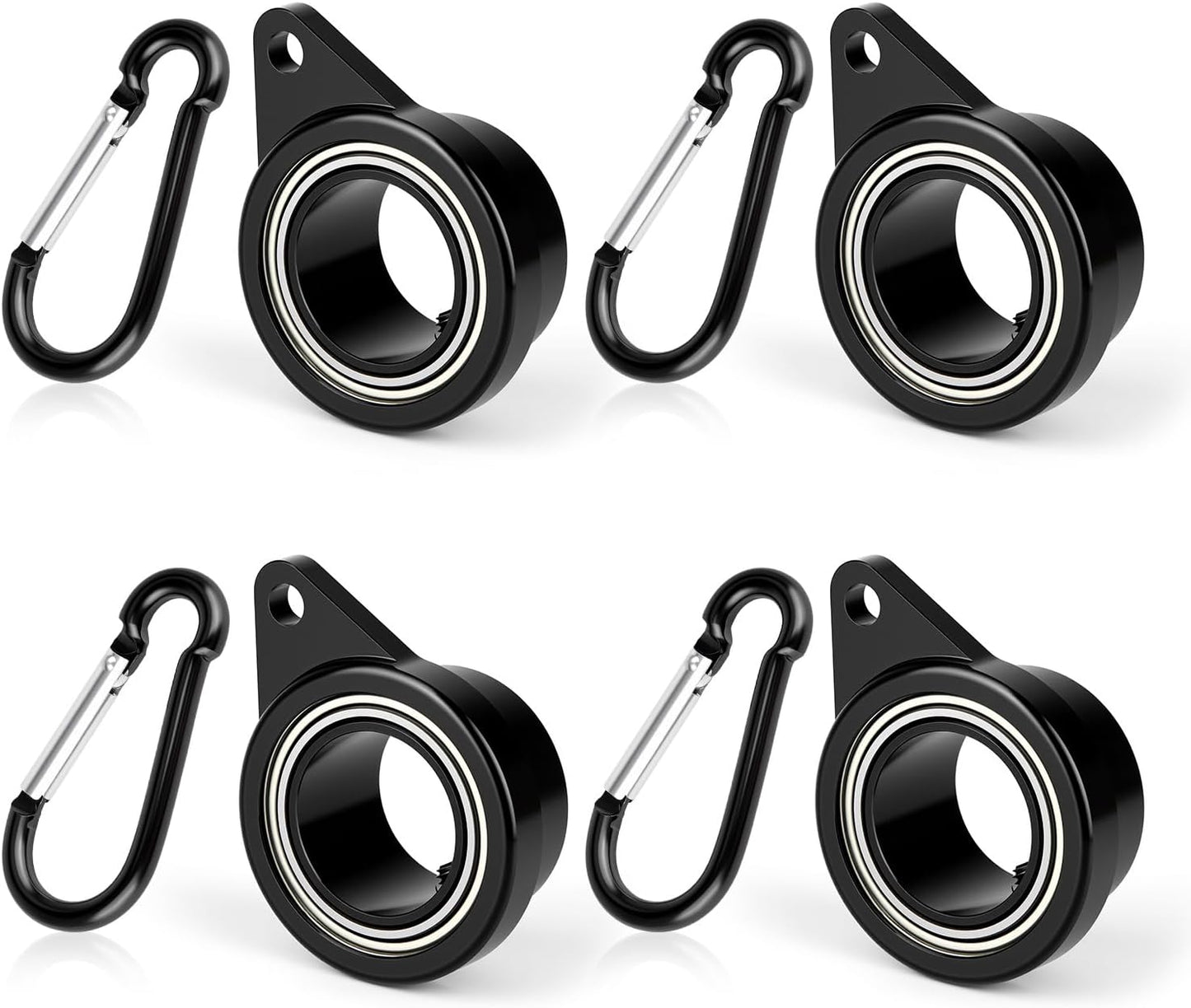 Set anillos asta bandera aluminio giratorio 360°