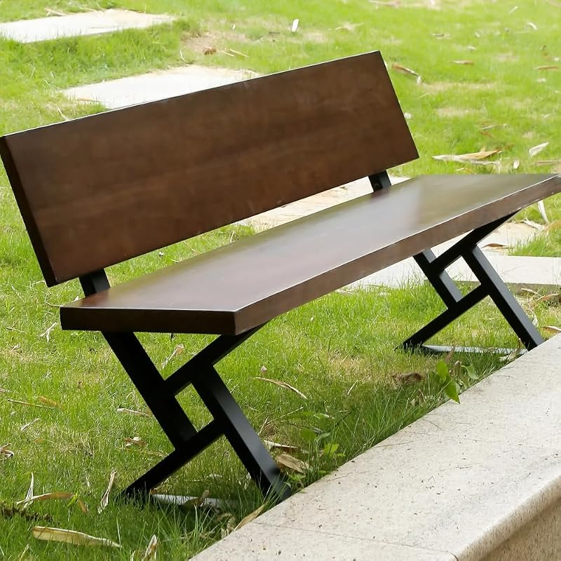 2 Pzas Pata Banco Metal 16pulg Soporte Respaldo Bricolaje