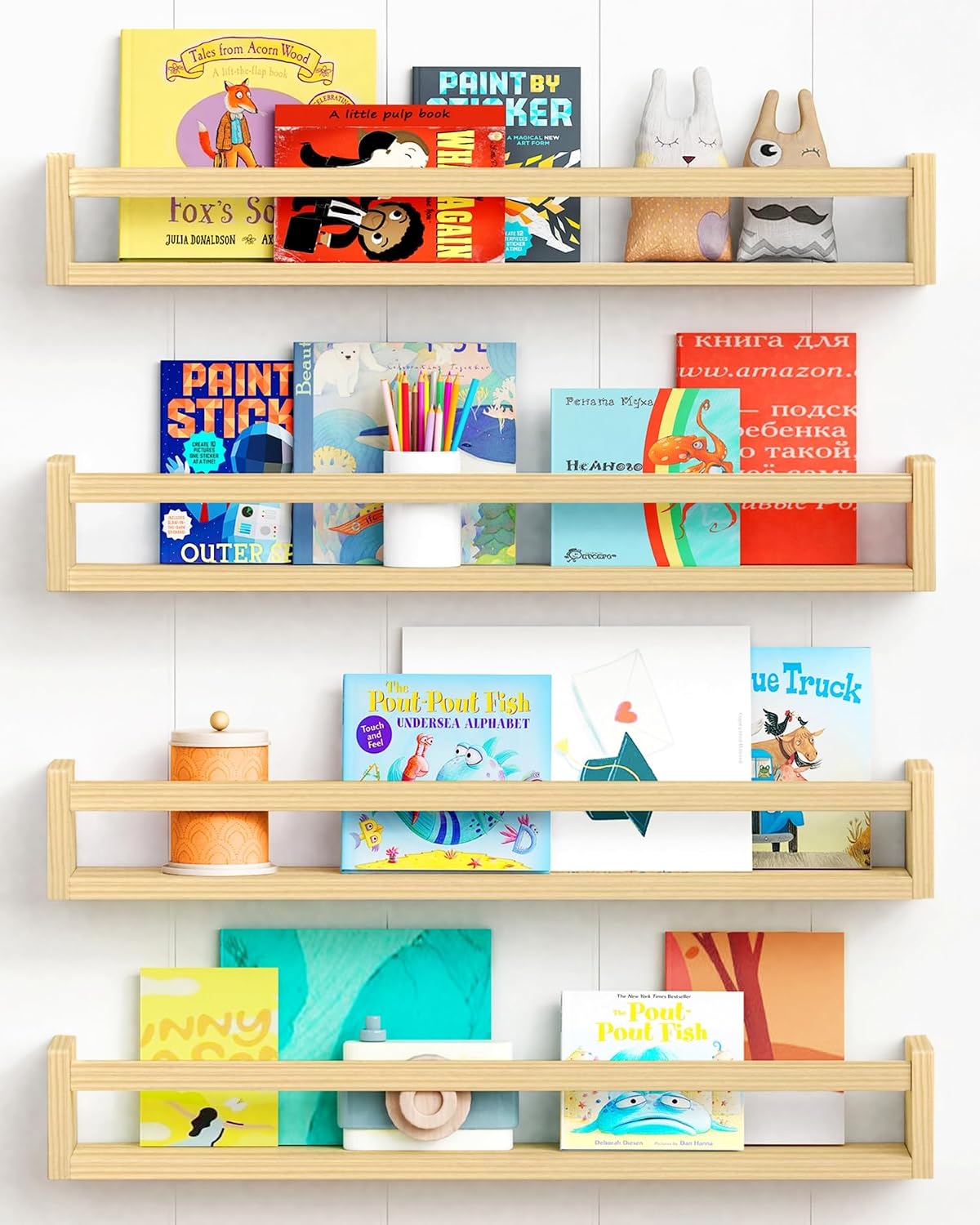 Estantería madera librero pared 24" bebé adolescente