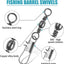 Barril giratorio pesca broches acero inox 50/100 pzas