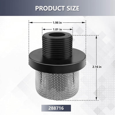 6 Filtros succión 3/4pulg para pulverizador Graco X7 X5 ProX9