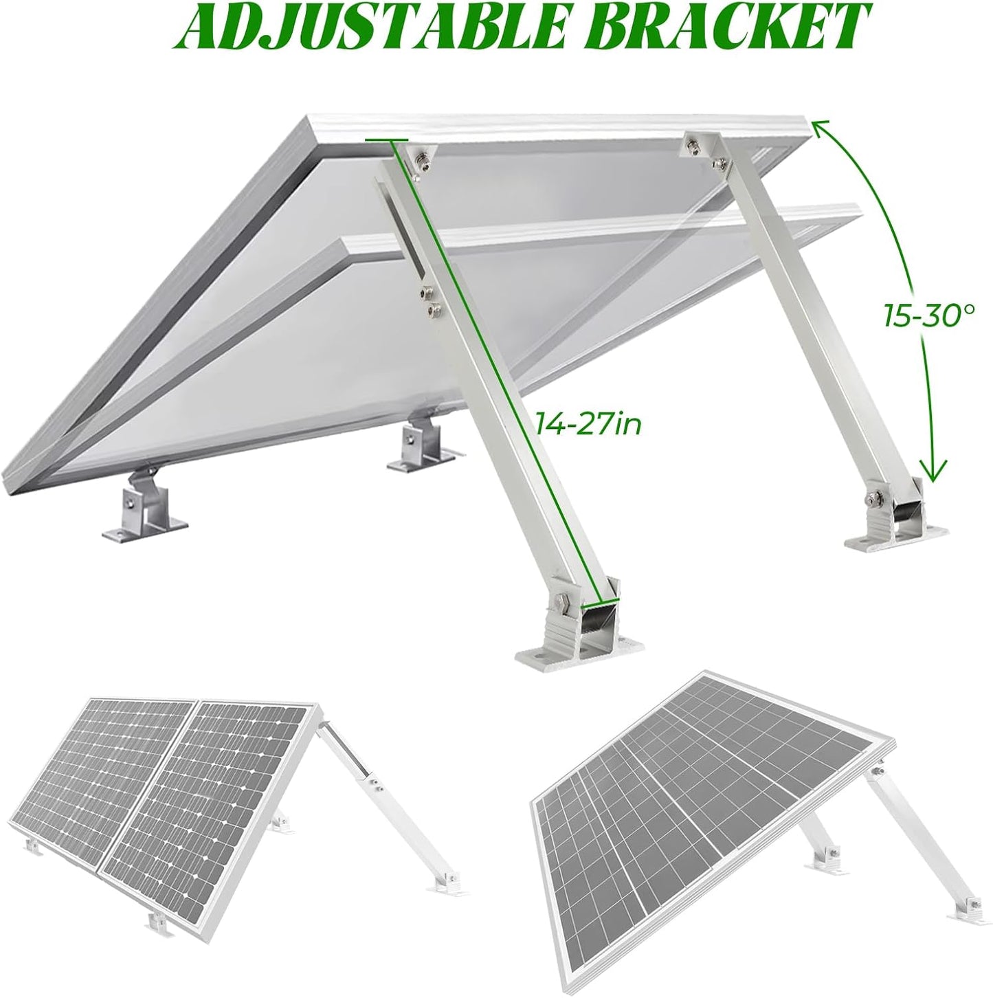 Soportes paneles solares 14-27pulg techo caravana