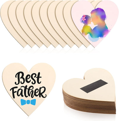 80 Imanes Corazón Madera 3.15pulg para Manualidades Decoración