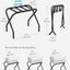 2 Soportes Maleta Acero Plegable 27x15x20" Negro