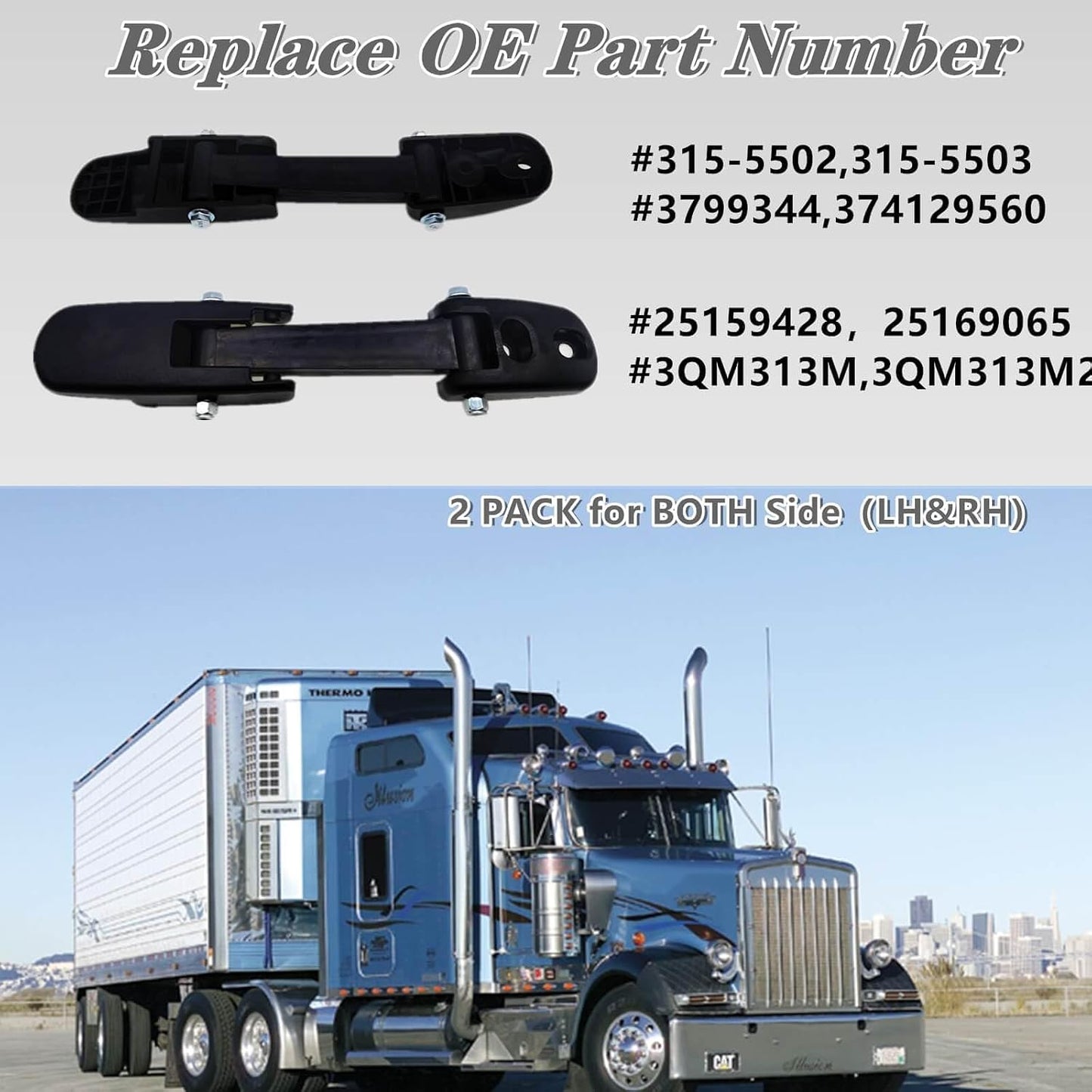Kit pestillo capó Kenworth T170 T270 Mack Peterbilt 325