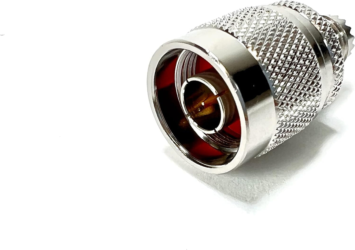 Adaptador coaxial RF Mini UHF hembra a N macho 2pcs