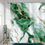 Cortina ducha mármol verde 72x72pulg tela poliéster impermeable