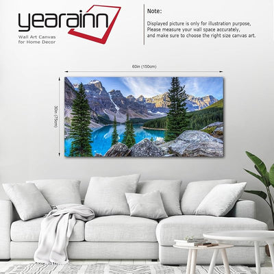 Lienzo Moraine Lake paisaje montaña lago arte contemporáneo