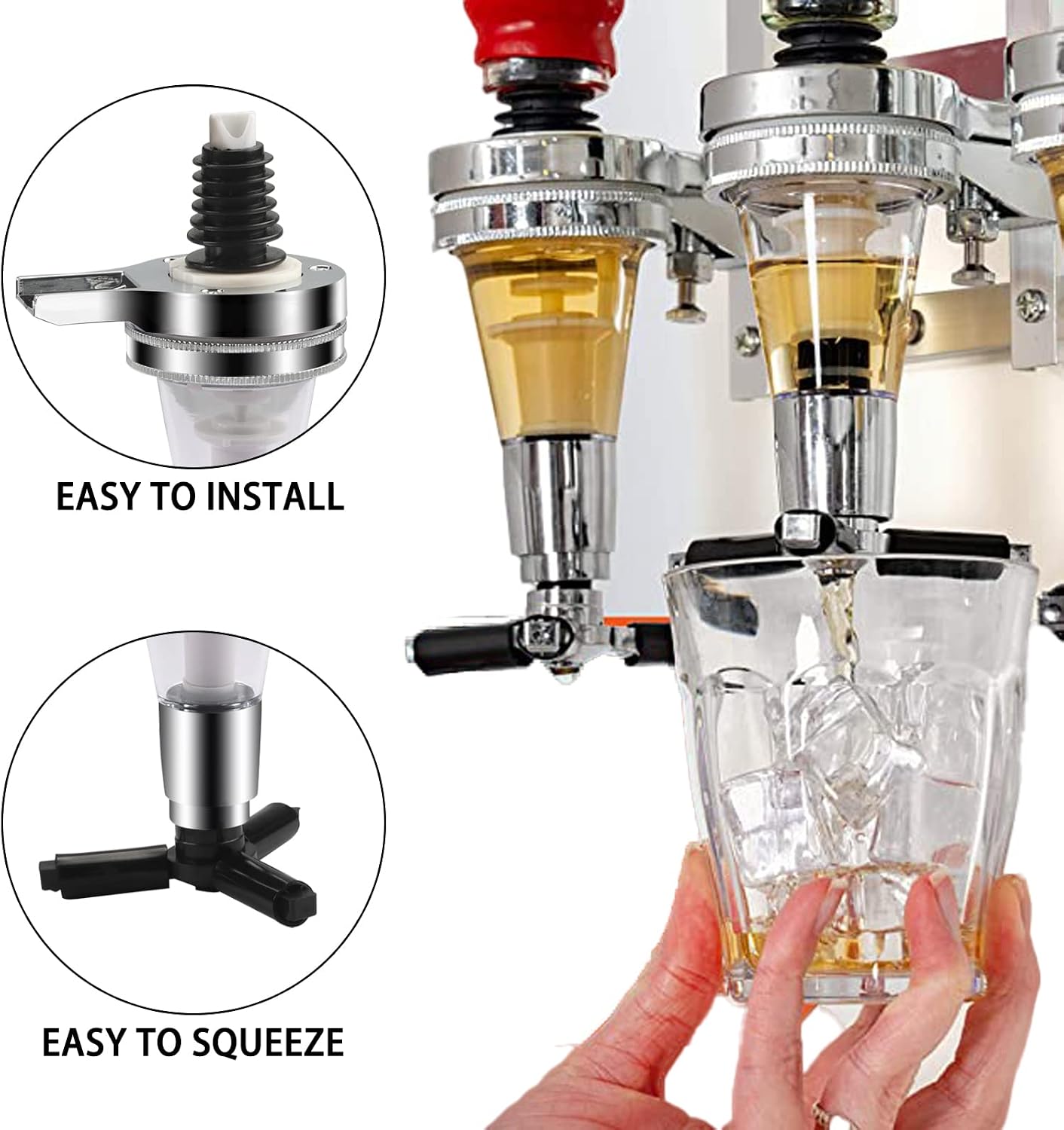 2 Boquillas dispensador chupitos 1oz soporte botellas