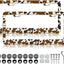 Marcos matrícula estampado vaca marrón 2 pack aluminio