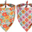 Bufanda floral perro grande tela duradera 2 pzas