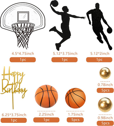 20 Decoraciones Pastel Tema Baloncesto Estrellas Cumpleaños