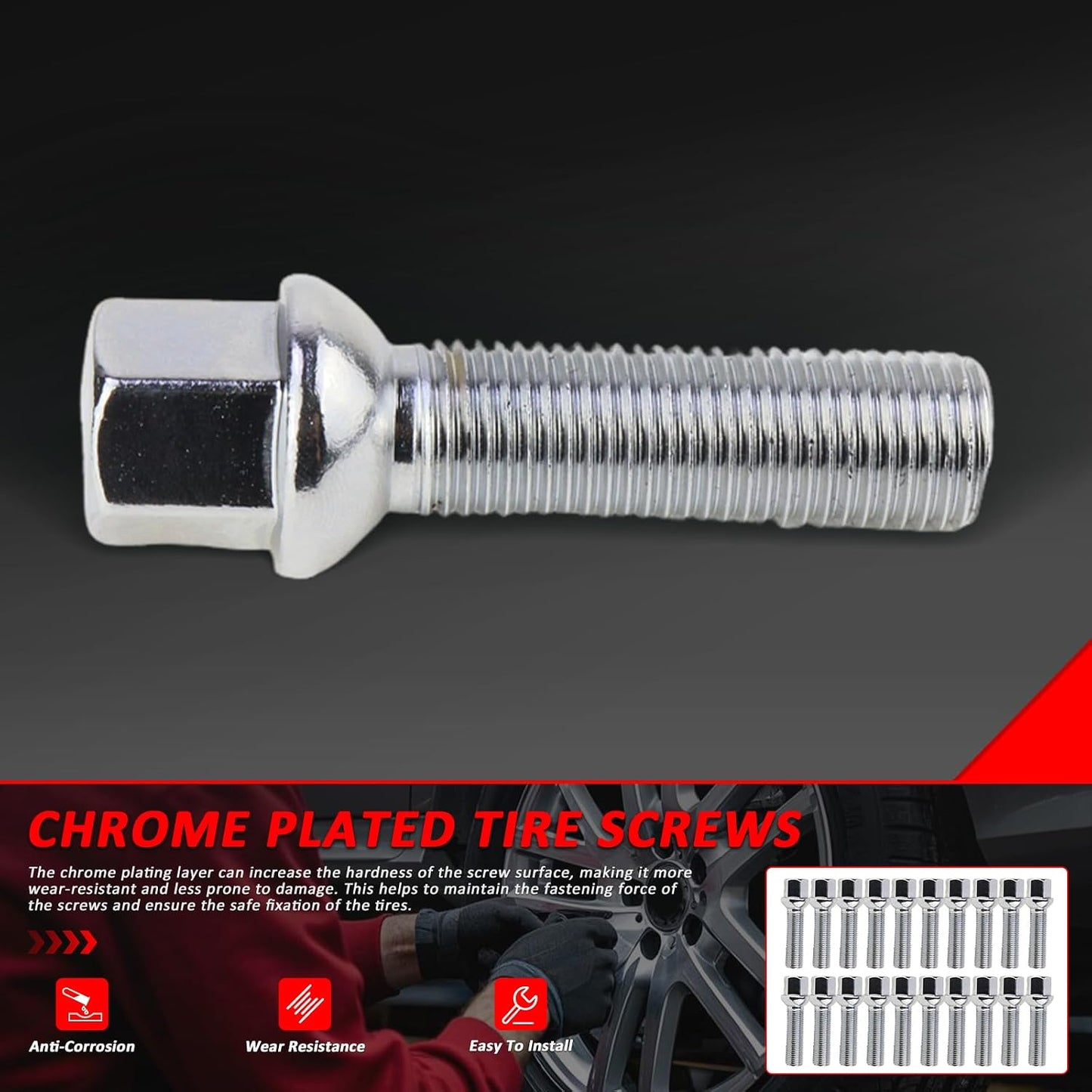 Tornillos neumático cromado para Mercedes GL450 GL500 G500