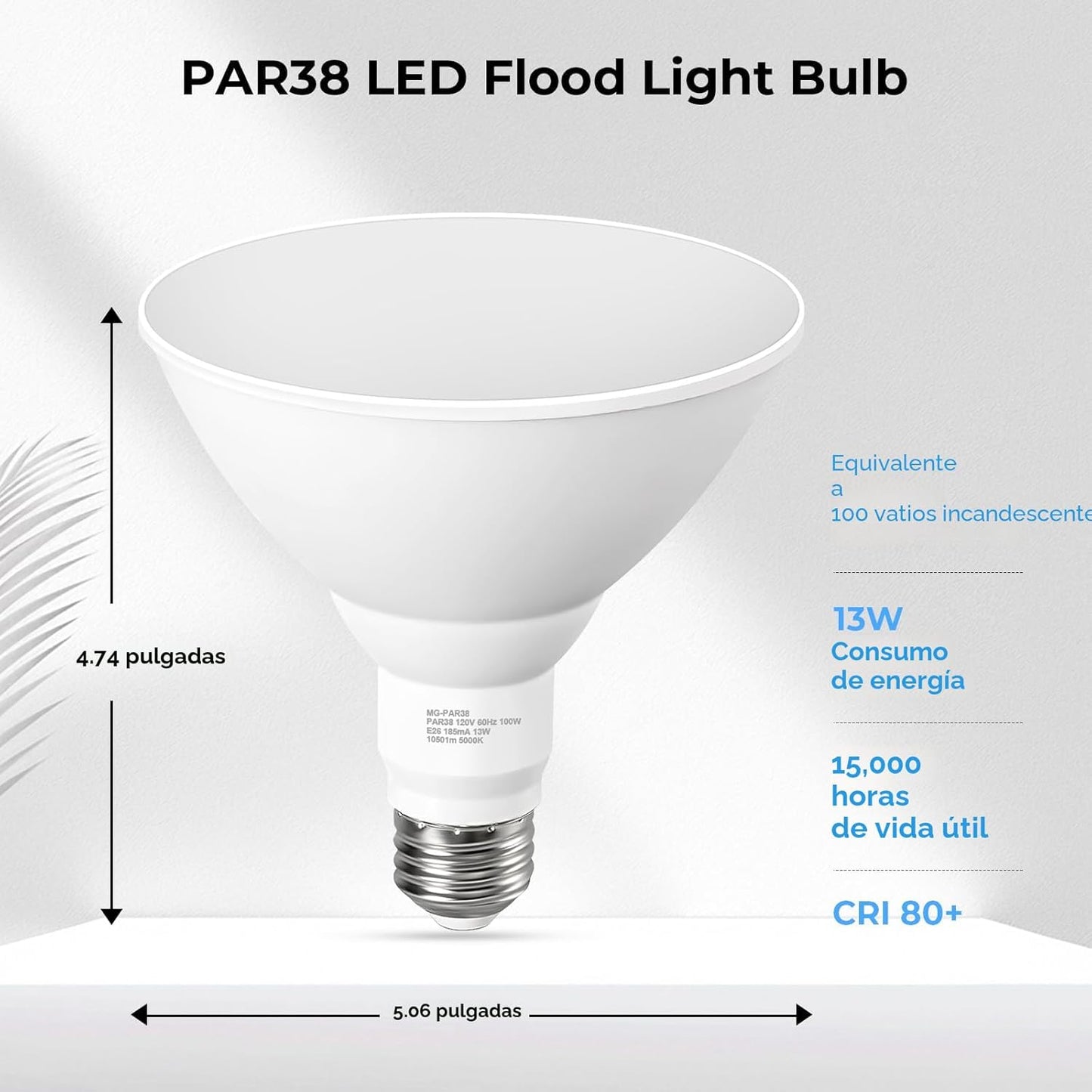 Bombilla Led Inundación Par38 5000K 13W Equiv 100W