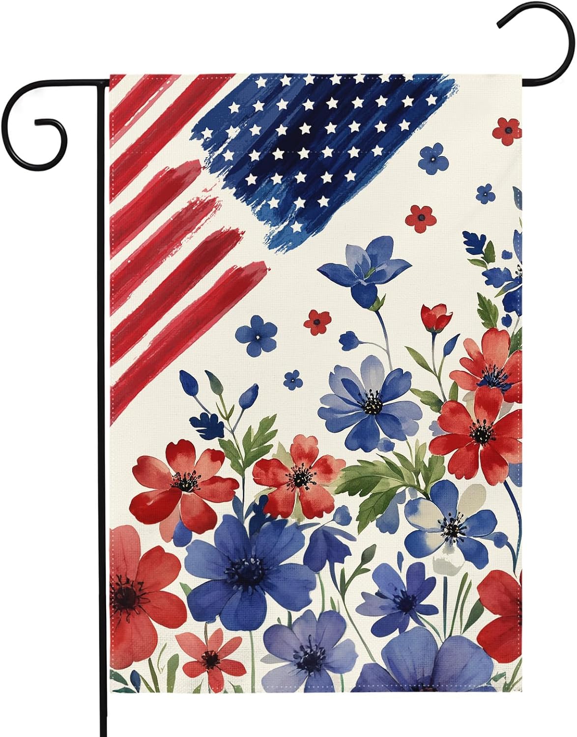 Bandera 4 de Julio 12x18pulg doble cara decoración patio