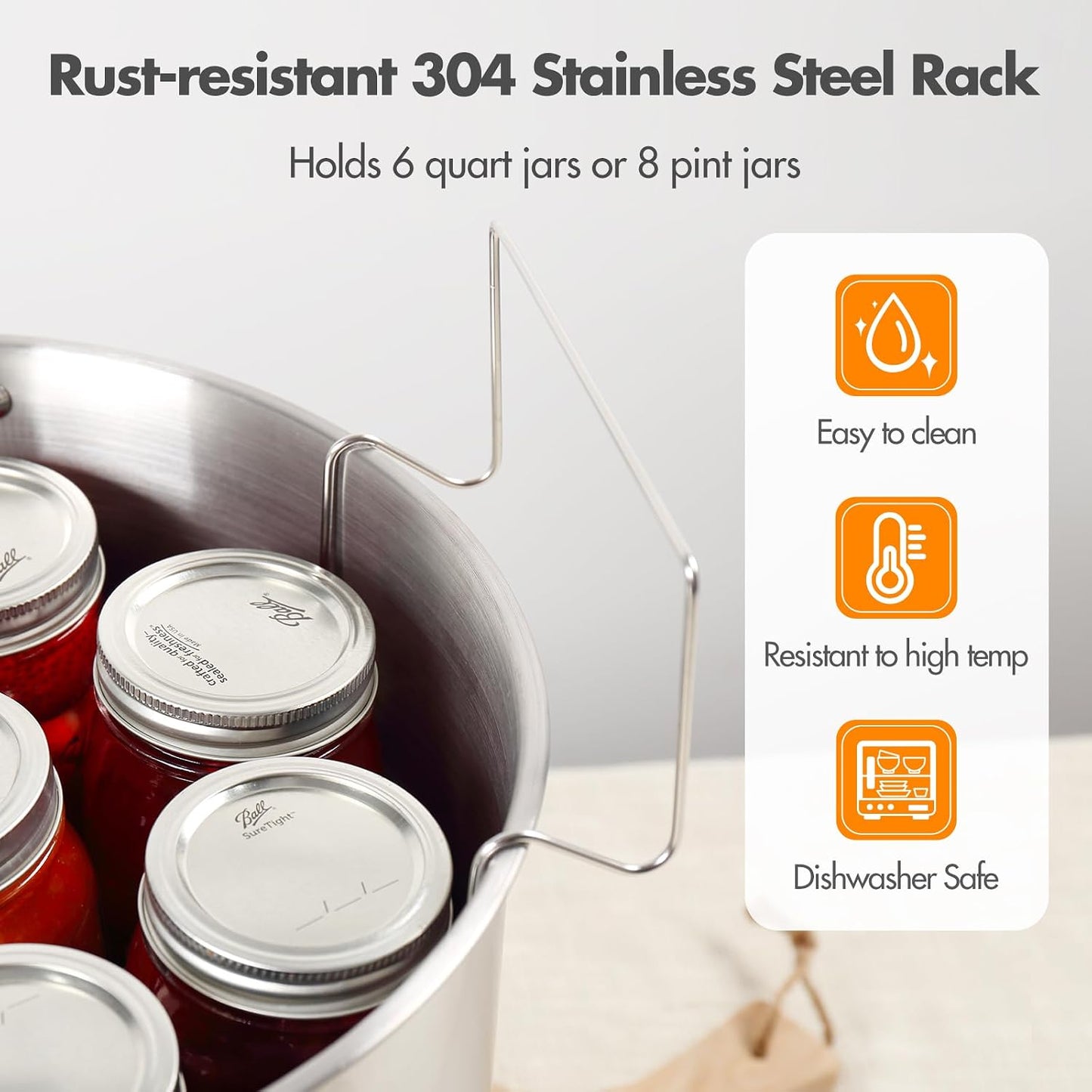Contenedor baño 21.5qt vidrio estante acero inox