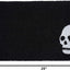 Felpudo calavera blanca 17x29" negro