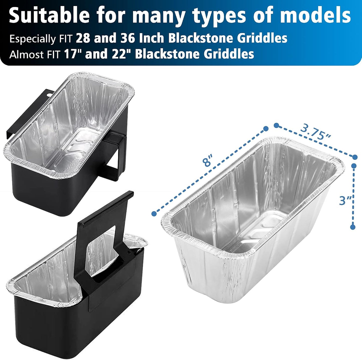 30 Forros Tazas Grasa para Plancha Blackstone 28-36"