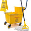 Juego cubo comercial 35qt escurridor amarillo trapeador industrial