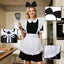 Delantal blanco mujer diadema lazo fiesta halloween